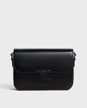 SAC TRIOMPHE CLASSIQUE Veau Brillant - NOIR - TRIOMPHE - 1 | CELINE