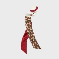 Lavalliere IN HERITAGE SILK TWILL - BROWN/RED/BURGUNDY -  - 1 | CELINE