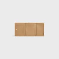FINE WALLET TRIOMPHE STAMP IN GRAINED SUPPLE CALFSKIN - DEEP IVORY / SANDCASTLE - WALLETS - 2 | CELINE