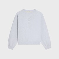 SUDADERA HOLGADA DE FELPA DE ALGODÓN - GRIS PÁLIDO / NEGRO -  - 1 | CELINE