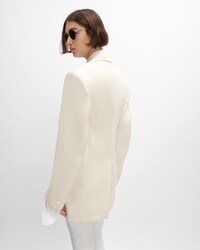 colonne jacket IN diagonal wool - OFF WHITE -  - 2 | CELINE
