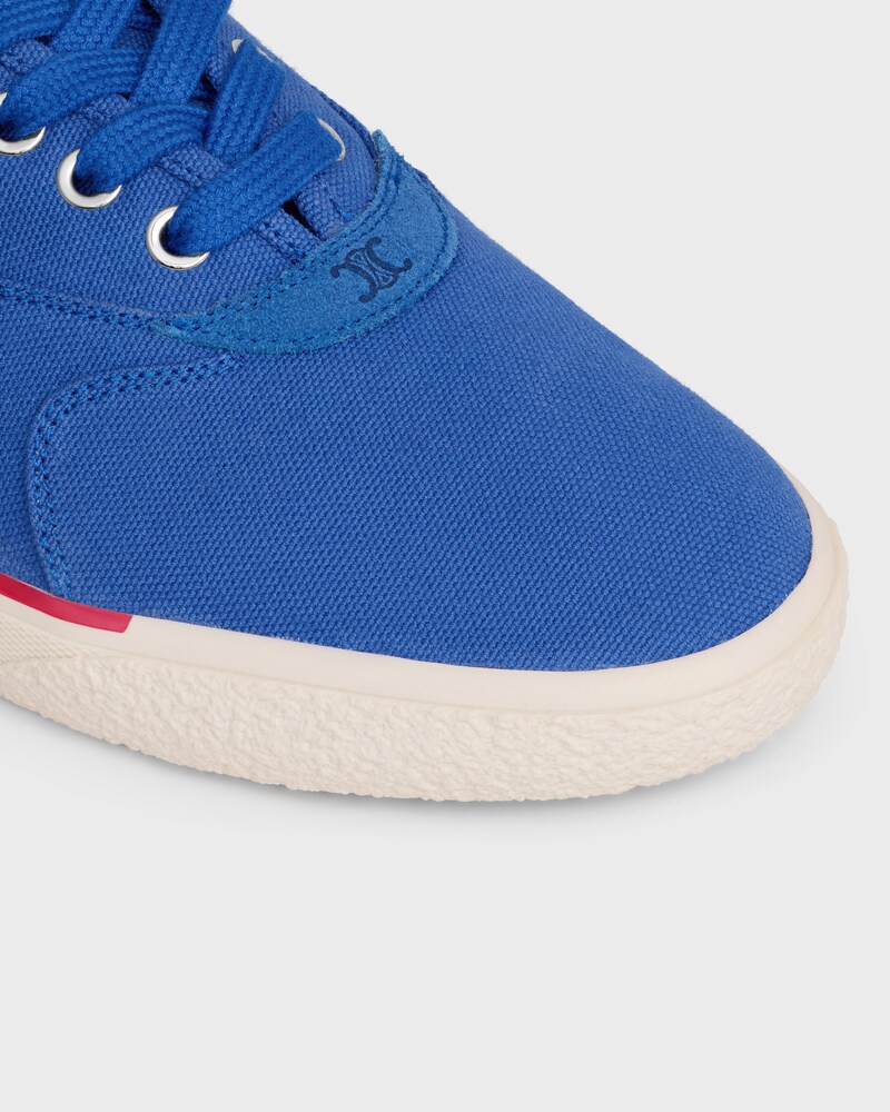 ALAN SNEAKER IN CANVAS AND SUEDE CALFSKIN - BLUE JEAN -  - 1 | CELINE