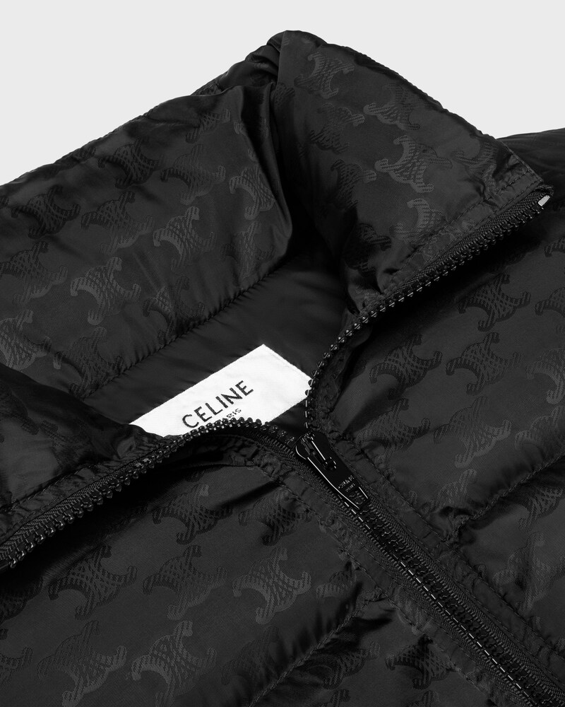celine puffer jacket IN MONOGRAM JACQUARD NYLON - BLACK -  - 1 | CELINE