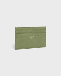 CARD HOLDER IN GRAINED CALFSKIN - LIGHT KHAKI - CARD HOLDERS - 2 | CELINE