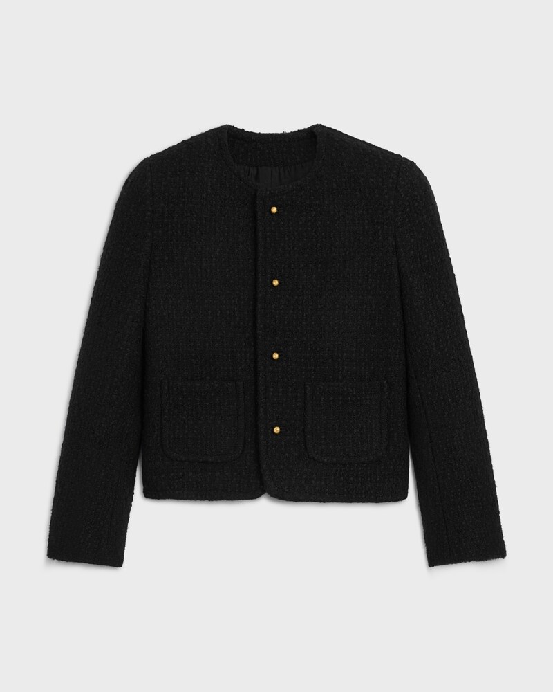 CHAQUETA ICONE DE LANA TRENZADA - NEGRO -  - 1 | CELINE