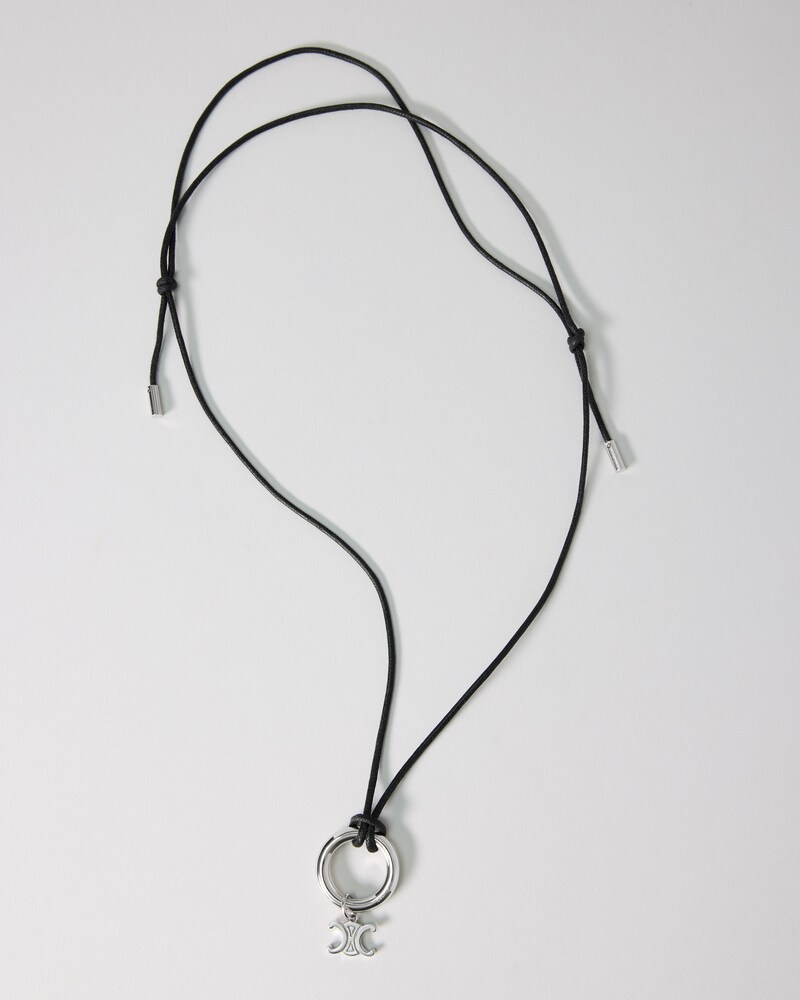 CELINE CHARMS TRIOMPHE铑银色饰面项链 - 银黑色 - 新品 - 1 | CELINE