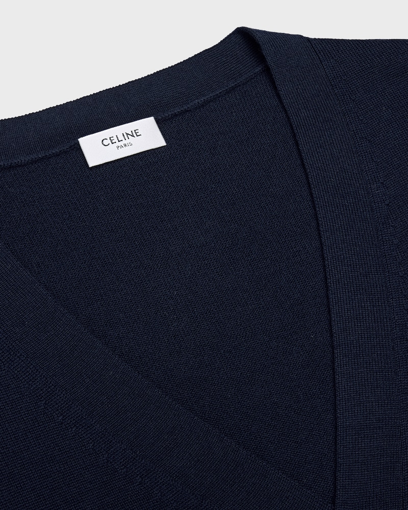 cardigan IN fine wool - NAVY -  - 1 | CELINE