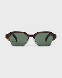 Black Frame 63 sunglasses in Acetate and Metal - Dark Havana / Silver -  - 1 | CELINE