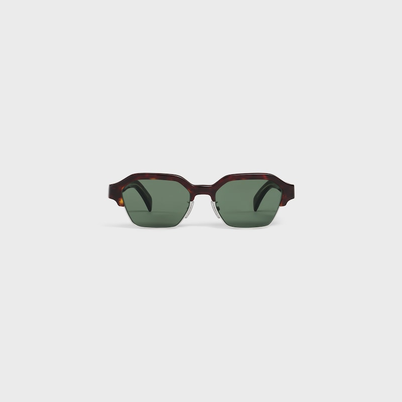 Black Frame 63 sunglasses in Acetate and Metal - Dark Havana / Silver -  - 1 | CELINE