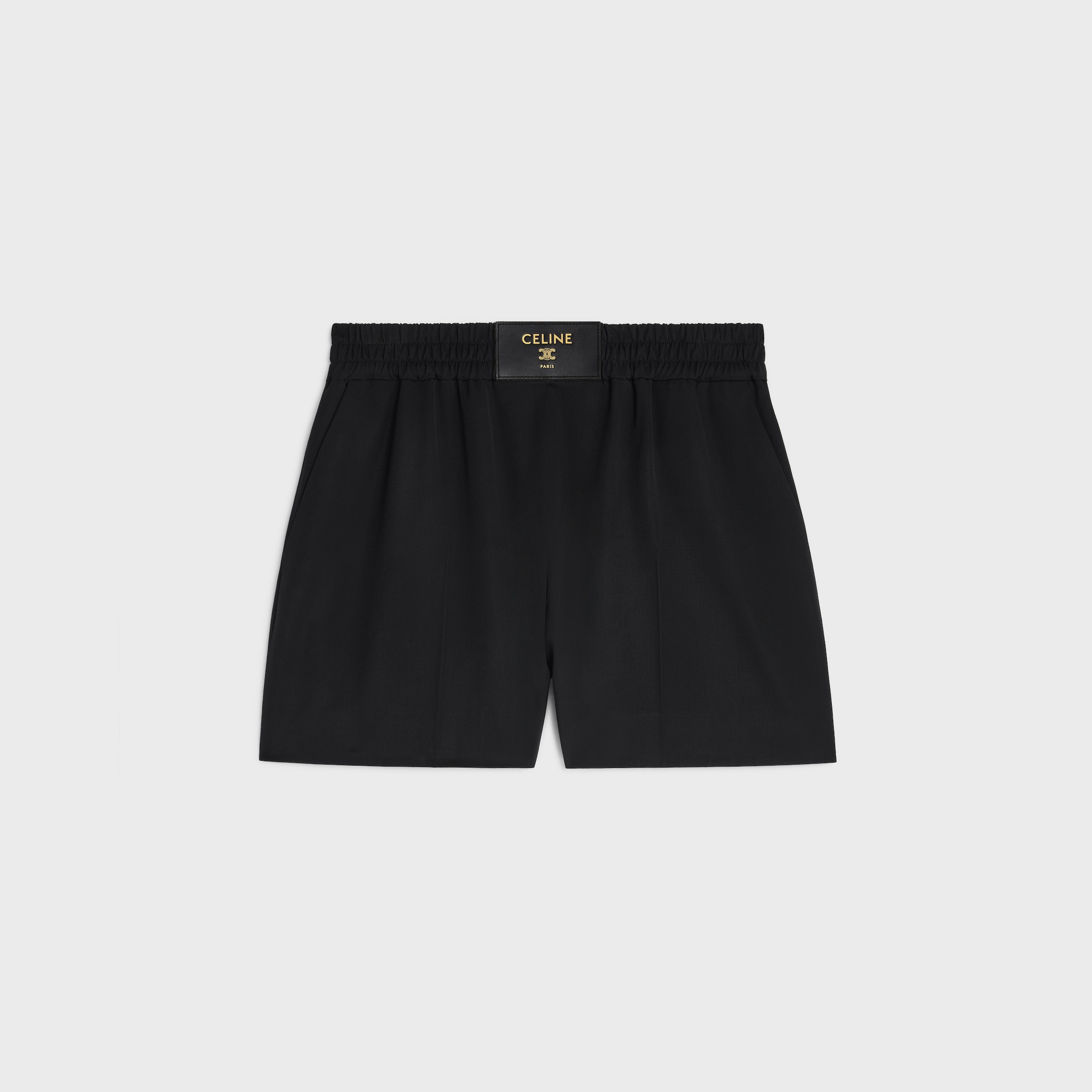CELINE オーバーサイズショートパンツ ブラック ショートパンツ / ウールツイル - ブラック | CELINE