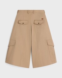 PANTALONES CORTOS CARGO MONTAUK DE ALGODÓN Y LINO - Beige oscuro -  - 2 | CELINE