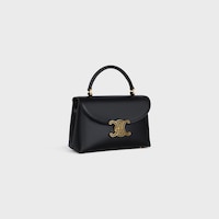TEEN NINO BAG IN SMOOTH SATINATED CALFSKIN WITH STRASS CLOSURE - BLACK - EVENING - 2 | CELINE