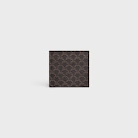 Bi-fold card holder IN Triomphe Canvas - Black - TRIOMPHE CANVAS - 1 | CELINE