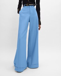 long docks trousers IN DIAGONAL WOOL - BLEU CIEL -  - 2 | CELINE