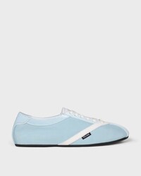 DER FLAT SNEAKER AUS GROSGRAIN, SAMT, ZIEGENWILDLEDER UND LAMMLEDER - HELLBLAU / OPTISCHES WEISS -  - 1 | CELINE