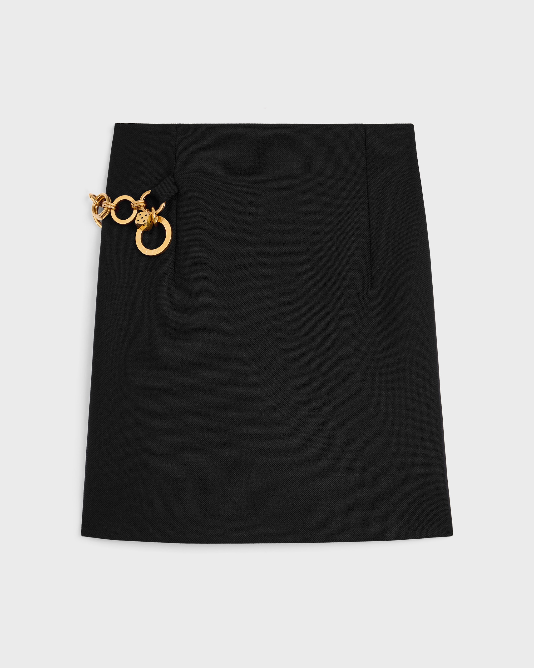 mini skirt IN mohair wool - BLACK | CELINE