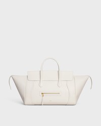 MALETA GRANDE DE PIEL DE BECERRO CON TEXTURA GRANULADA - BLANCO ALGODÓN - BOLSOS DE VIAJE - 1 | CELINE