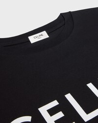 CELINE LOOSE T-SHIRT IN COTTON JERSEY - BLACK / WHITE -  - 2 | CELINE