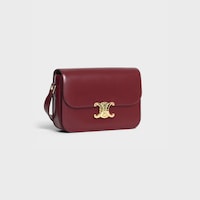 KLASSISCHE TRIOMPHE TASCHE aus glänzendem Kalbsleder - HELLES BORDEAUX - ABENDMODE - 2 | CELINE