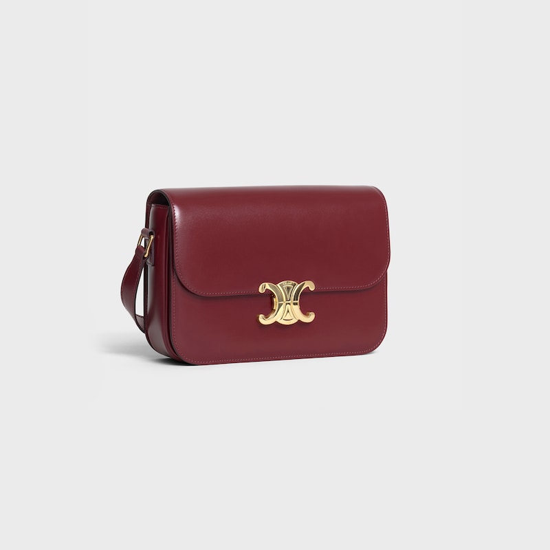 SAC TRIOMPHE CLASSIQUE veau brillant - BORDEAUX CLAIR - GIFT FINDER - 1 | CELINE
