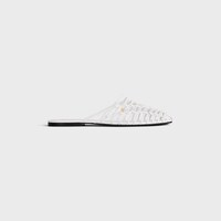 SCOOBIE BRAIDED MULE IN GOATSKIN - WHITE -  - 1 | CELINE