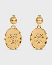 TRIOMPHE MEDAL EARRINGS IN BRASS WITH GOLD FINISH - GOLD - GIFTS FOR HER - 1 | CELINE