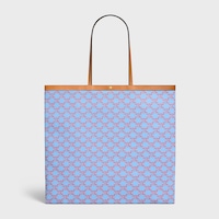 SHOPPER GRANDE FLAT EM Triomphe Canvas - AZUL DENIM / VERMELHO - TRIOMPHE CANVAS - 2 | CELINE