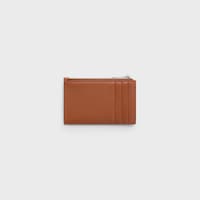 Zipped Card Holder IN SMOOTH LAMBSKIN - TAN / BLACK - CARD HOLDERS - 2 | CELINE