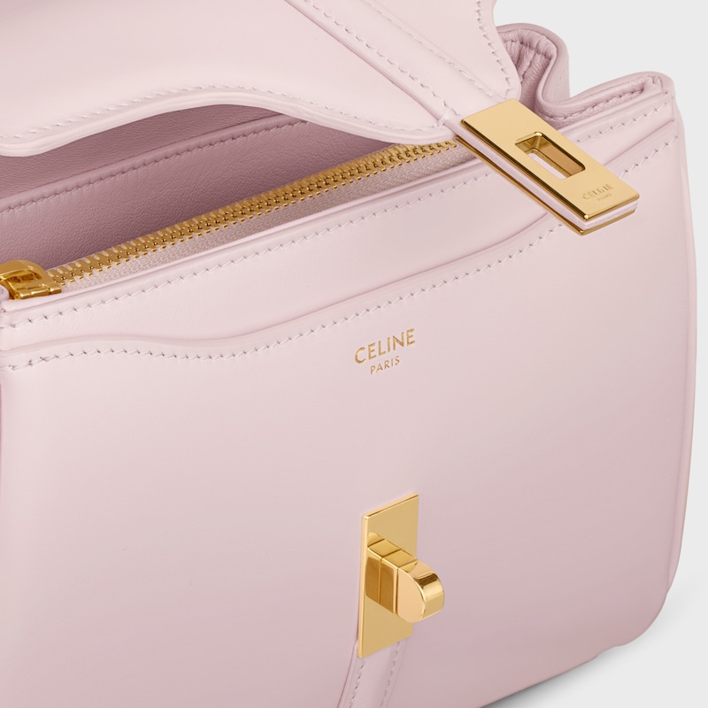 MINI 16 in satinated calfskin - PASTEL PINK - MORE LINES - 1 | CELINE