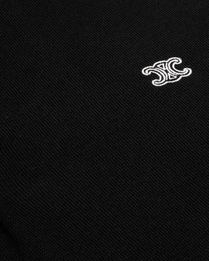JERSEY ESTILO POLO DE ALGOD&Oacute;N FINO - NEGRO -  - 1 | CELINE