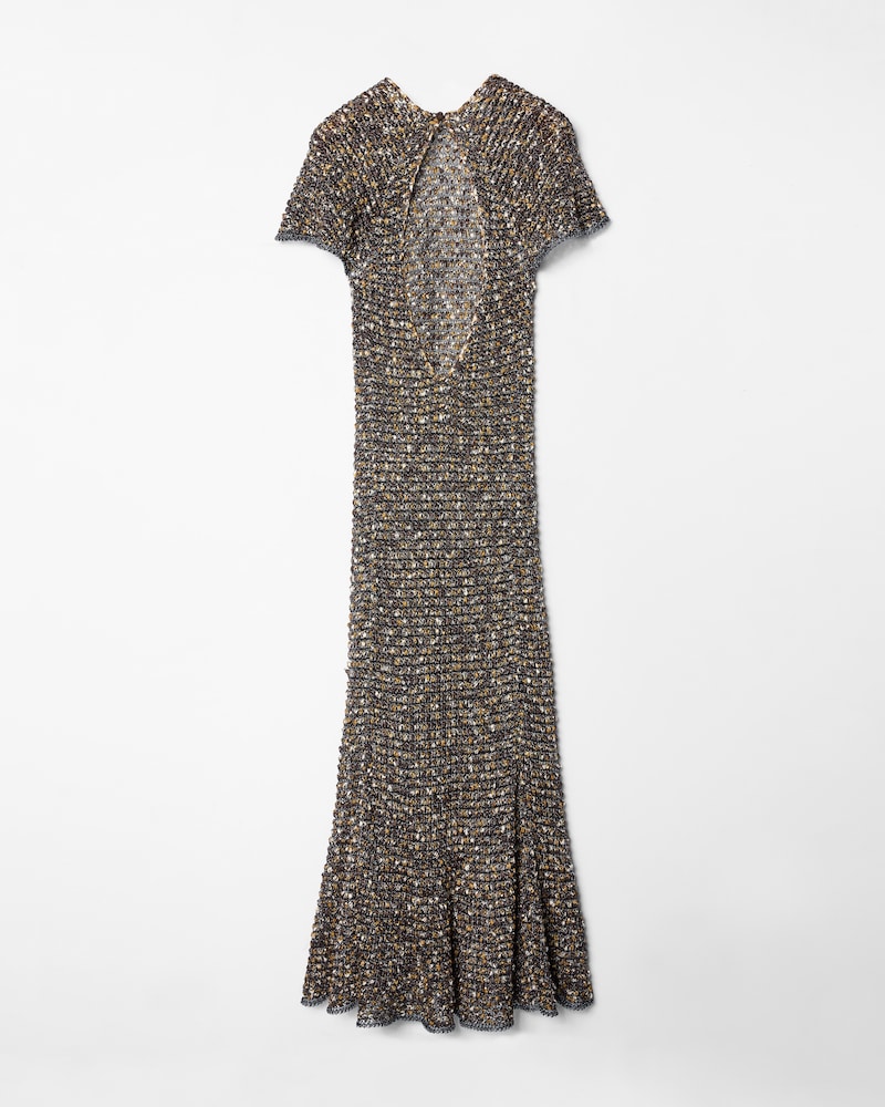 dress IN SHINE TWEED - NOISETTE -  - 1 | CELINE