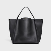 MEDIUM CUBE BAG IN SUPPLE CALFSKIN - BLACK - MORE LINES - 1 | CELINE
