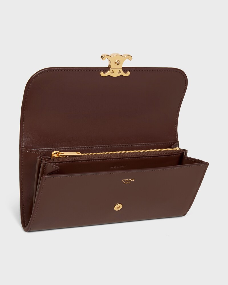 ラージウォレット トリオンフ / シャイニーカーフスキン - チェスナッツ - 財布・ウォレット - 1 | CELINE