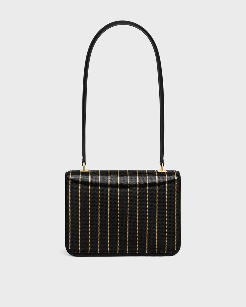 TEEN GARANCE bag IN STRIPED SEQUINS - Black / Gold - TRIOMPHE - 1 | CELINE