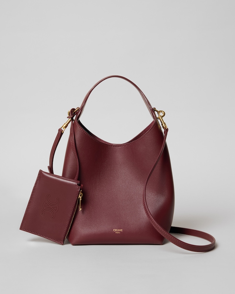 SMALL HOBO IN SUPPLE SMOOTH CALFSKIN - SYRAH - HOBO - 1 | CELINE