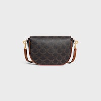 FOLCO SHOULDER BAG IN Triomphe Canvas and Calfskin - TAN - CROSS-BODY BAGS - 2 | CELINE