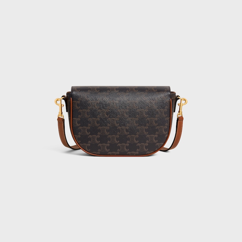 FOLCO SHOULDER BAG IN Triomphe Canvas and Calfskin - TAN - NEW COLLECTION - 1 | CELINE