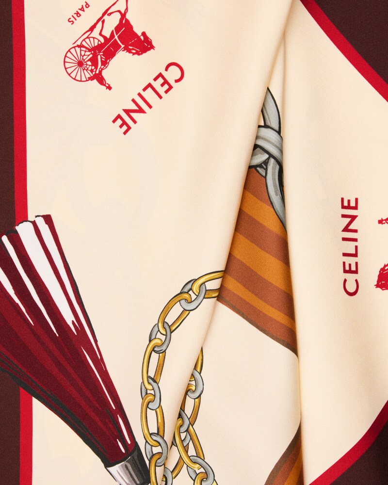 6 JUILLET FOULARD 90 - IVORY/TAN/BROWN -  - 1 | CELINE