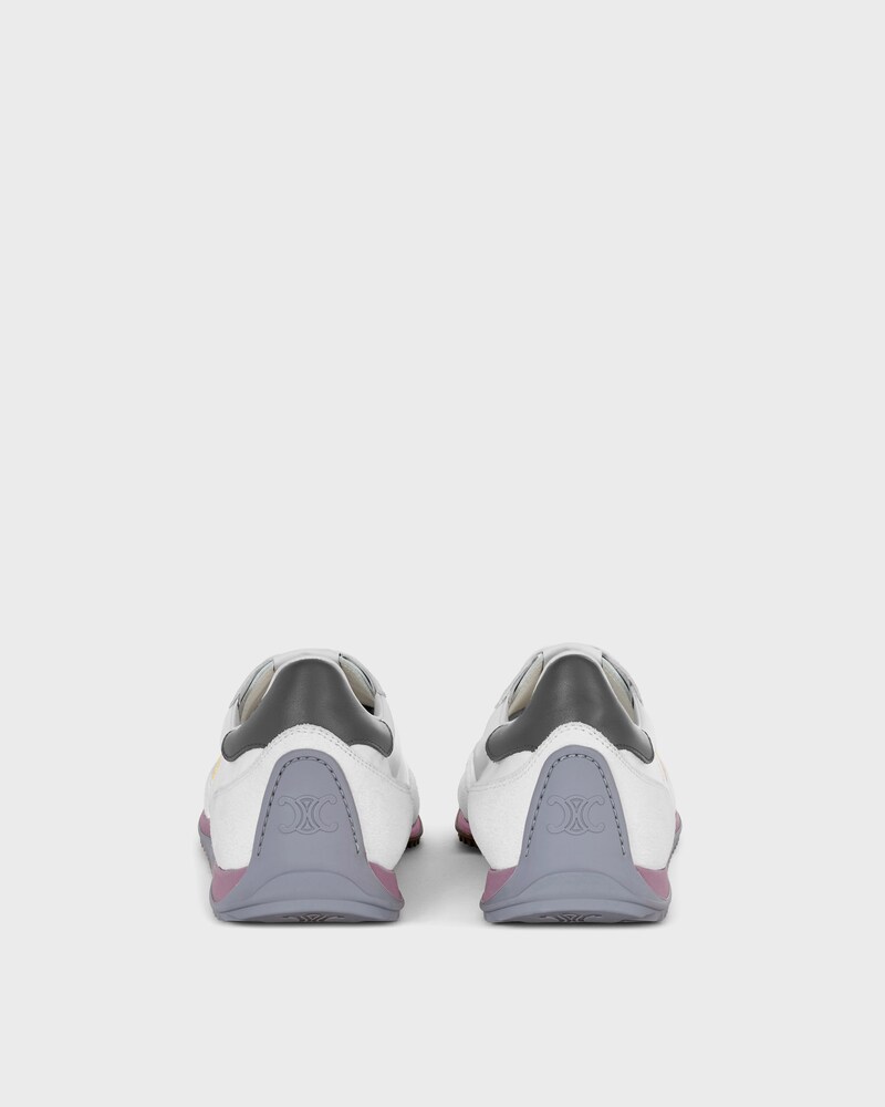 RACER SNEAKER IN NYLON, SUEDE CALFSKIN AND CALFSKIN - OPTIC WHITE/LIGHT PURPLE/GREY -  - 1 | CELINE
