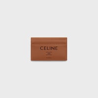 CARD HOLDER IN SMOOTH LAMBSKIN - TAN / BLACK - NEW - 1 | CELINE