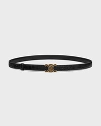 Reversible Strap 18MM IN TAURILLON LEATHER AND CROCODILE EMBOSSED CALFSKIN -  -  - 1 | CELINE