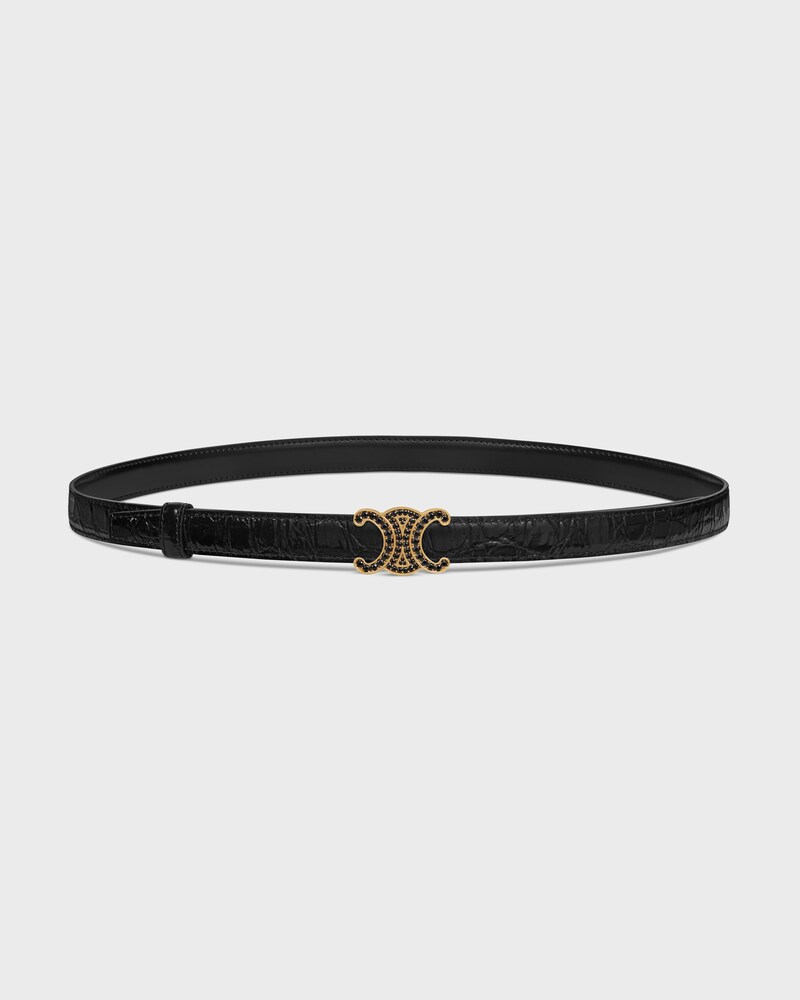 Reversible Strap 18MM IN TAURILLON LEATHER AND CROCODILE EMBOSSED CALFSKIN -  -  - 1 | CELINE