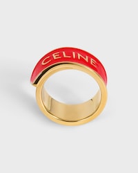CELINE 리본 반지 - 에나멜 & 골드 피니시 브라스 - 레드 / 골드 -  - 1 | CELINE