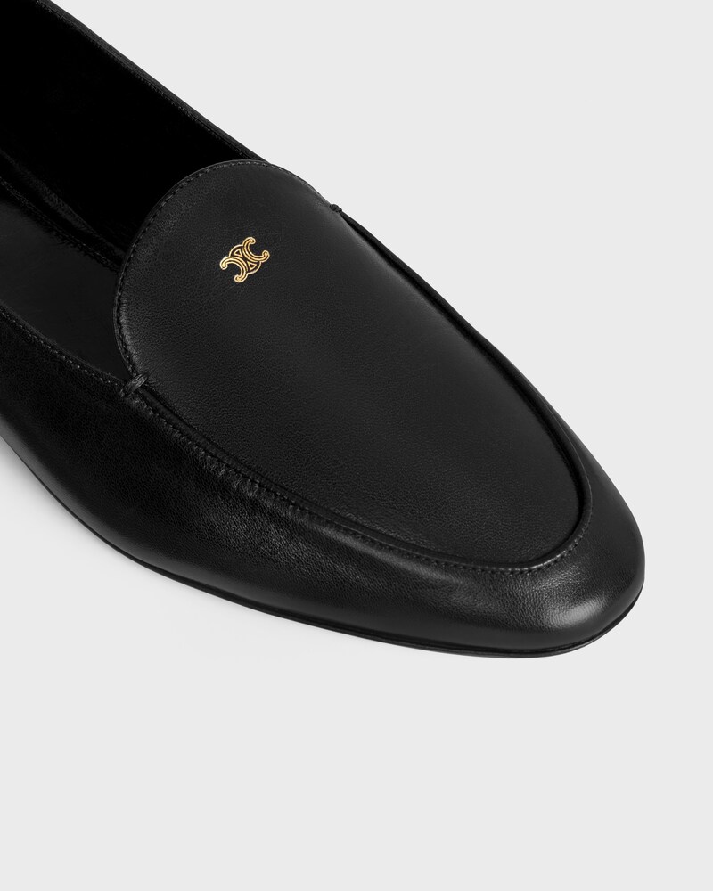 AURA LOAFER IN GOATSKIN - BLACK -  - 1 | CELINE