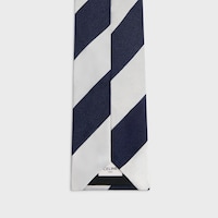 tie IN STRIPED SILK JACQUARD - NAVY/SILVER -  - 2 | CELINE
