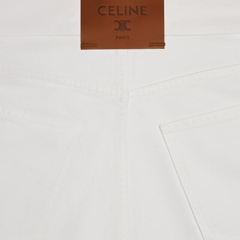 boyfriend jeans 001 IN cotton denim - WHITE HEAVY STONE WASH -  - 1 | CELINE
