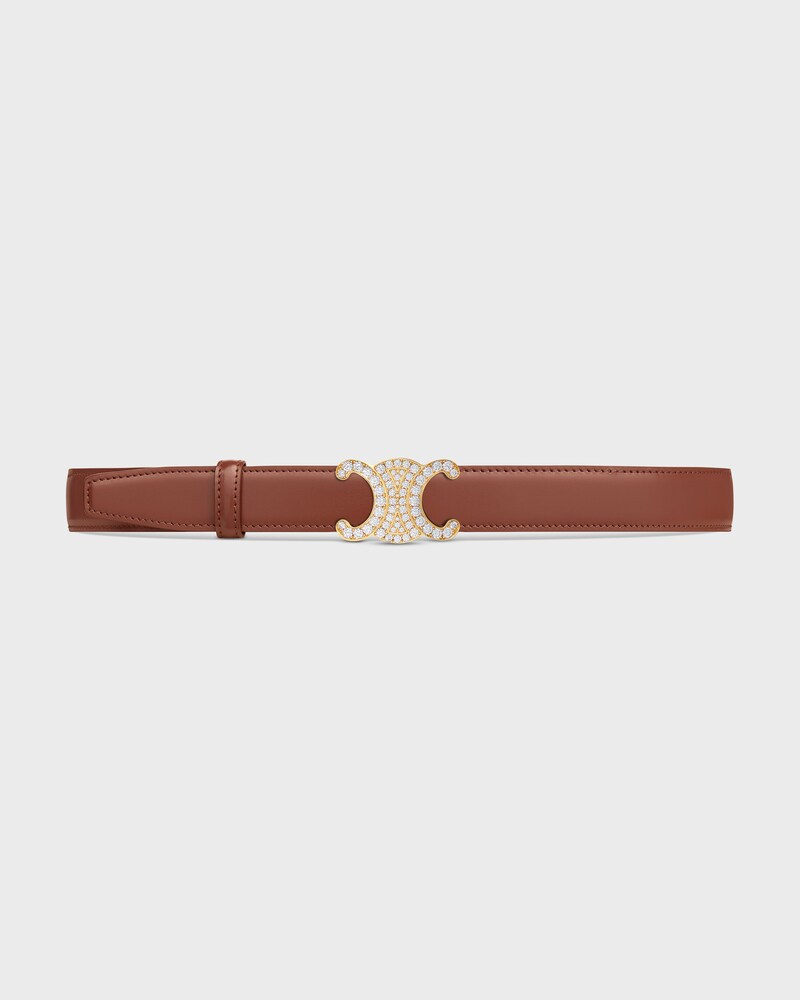 Reversible Strap 25MM IN TAURILLON LEATHER AND CROCODILE EMBOSSED CALFSKIN -  -  - 1 | CELINE