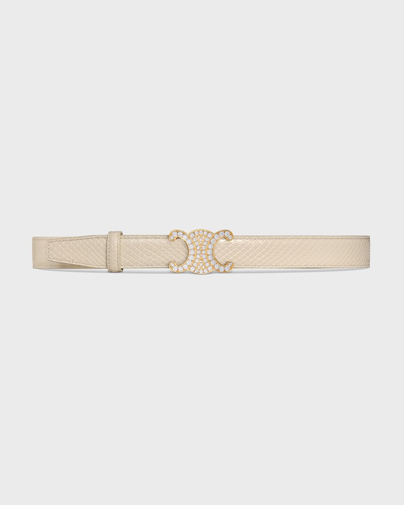 Reversible Strap 25 IN TAURILLON LEATHER & PYTHON EMBOSSED CALFSKIN -  -  - 1 | CELINE