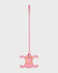 TRIOMPHE BAG CHARM IN SMOOTH CALFSKIN - ROSE - CHARMS AND ACCESSORIES - 1 | CELINE