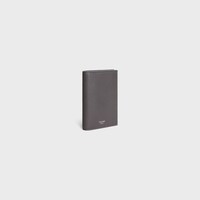 VERTICAL CARD HOLDER IN GRAINED CALFSKIN - GREY - CARD HOLDERS - 2 | CELINE